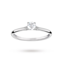 Brilliant Cut 1.00 Carat 4 Claw Diamond Solitaire Ring in 18 Carat White Gold