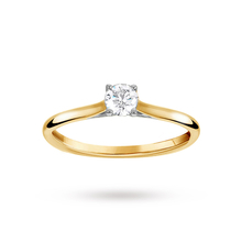 Brilliant Cut 1.00 Carat 4 Claw Diamond Solitaire Ring in 18 Carat Yellow Gold