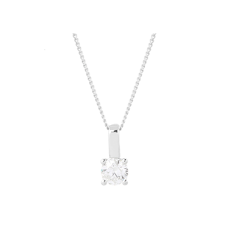 For Her - 9ct White Gold 0.70ct Brilliant Cut Pendant
