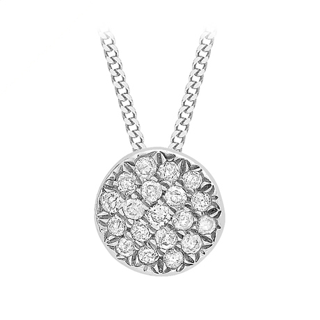 For Her - 9ct White Gold Diamond Pendant