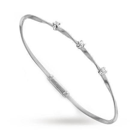 ... Bicego Marrakech 18ct White Gold Diamond Bracelet - BG337-B WR O6